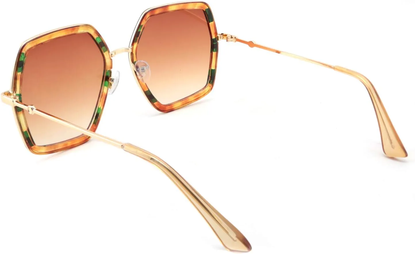 FEISEDY Women Large Hexagon Inspired Sunglasses Fashion Irregular Design Style Geometric B2503