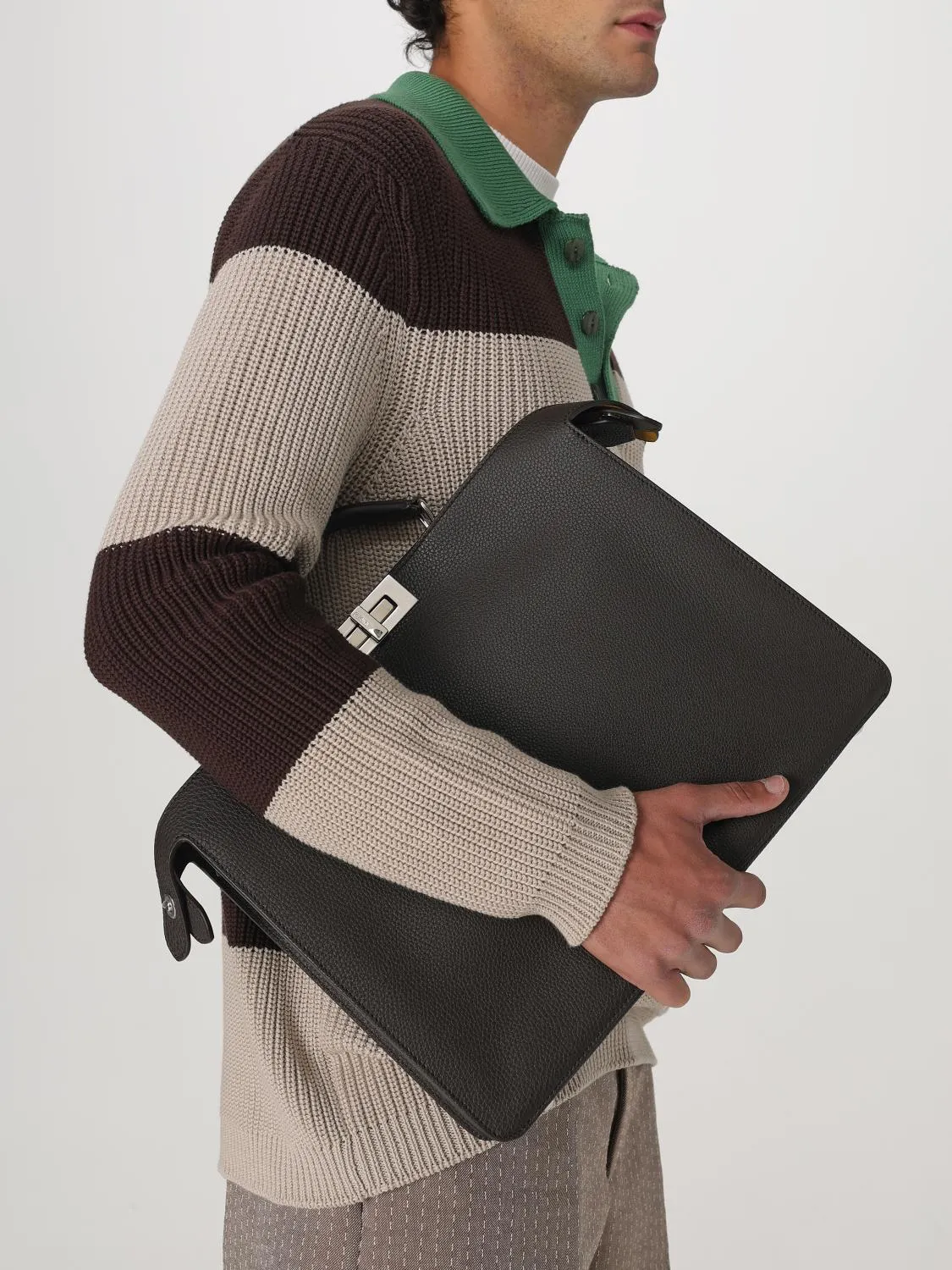 Fendi Shoulder Bag Men Brown