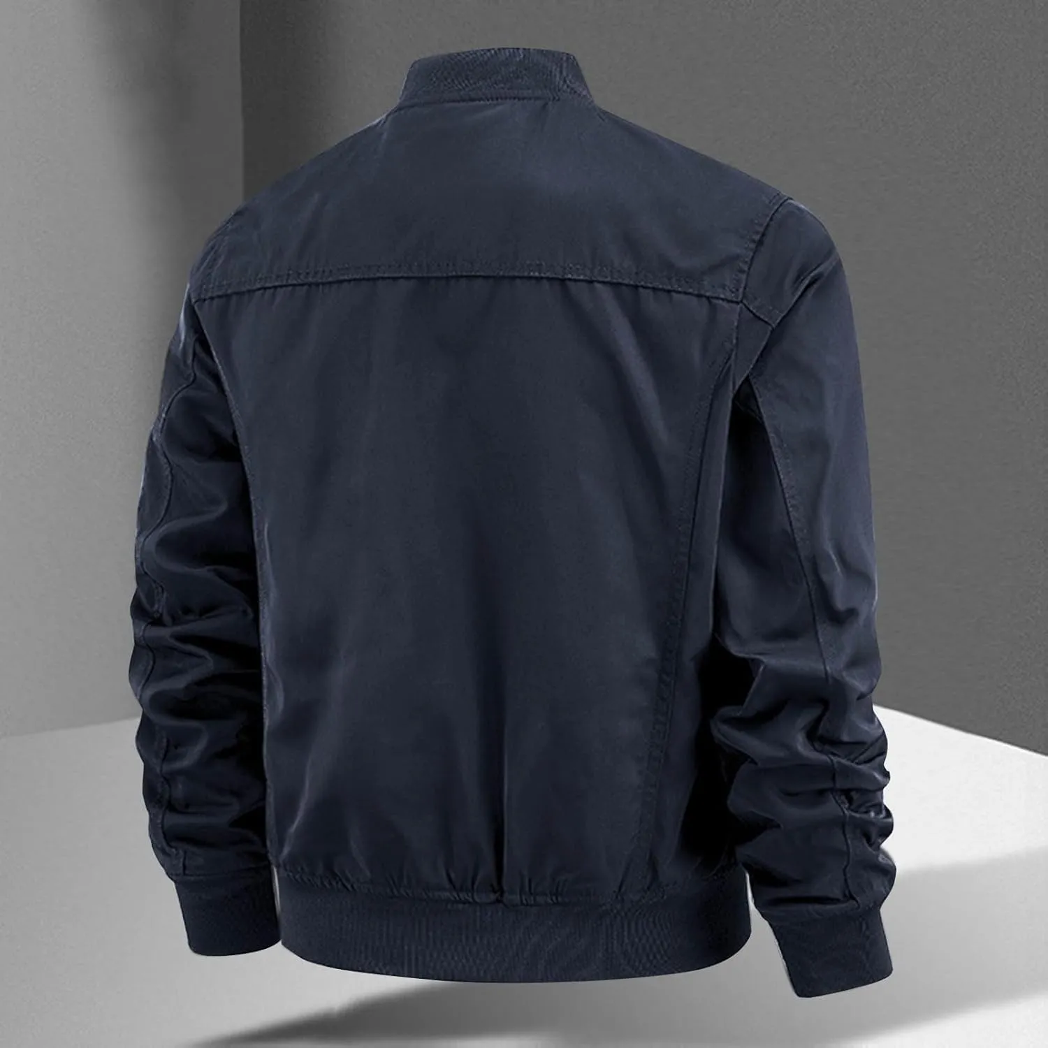 Finelylove Mens Military Tactical Jacket Cargo Flight Bomber Jacket Waterproof Nylon Windbreaker with Multi Pockets