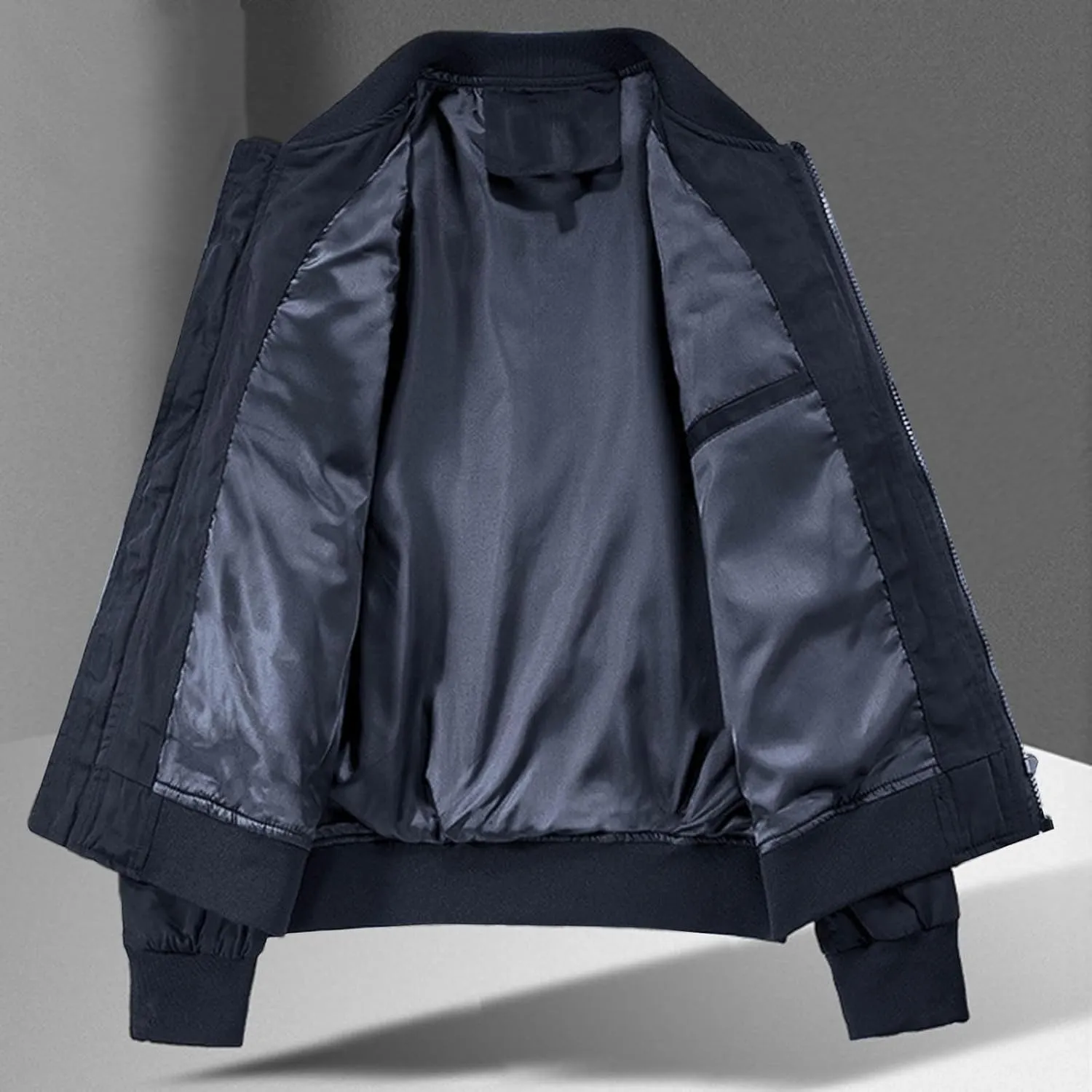 Finelylove Mens Military Tactical Jacket Cargo Flight Bomber Jacket Waterproof Nylon Windbreaker with Multi Pockets