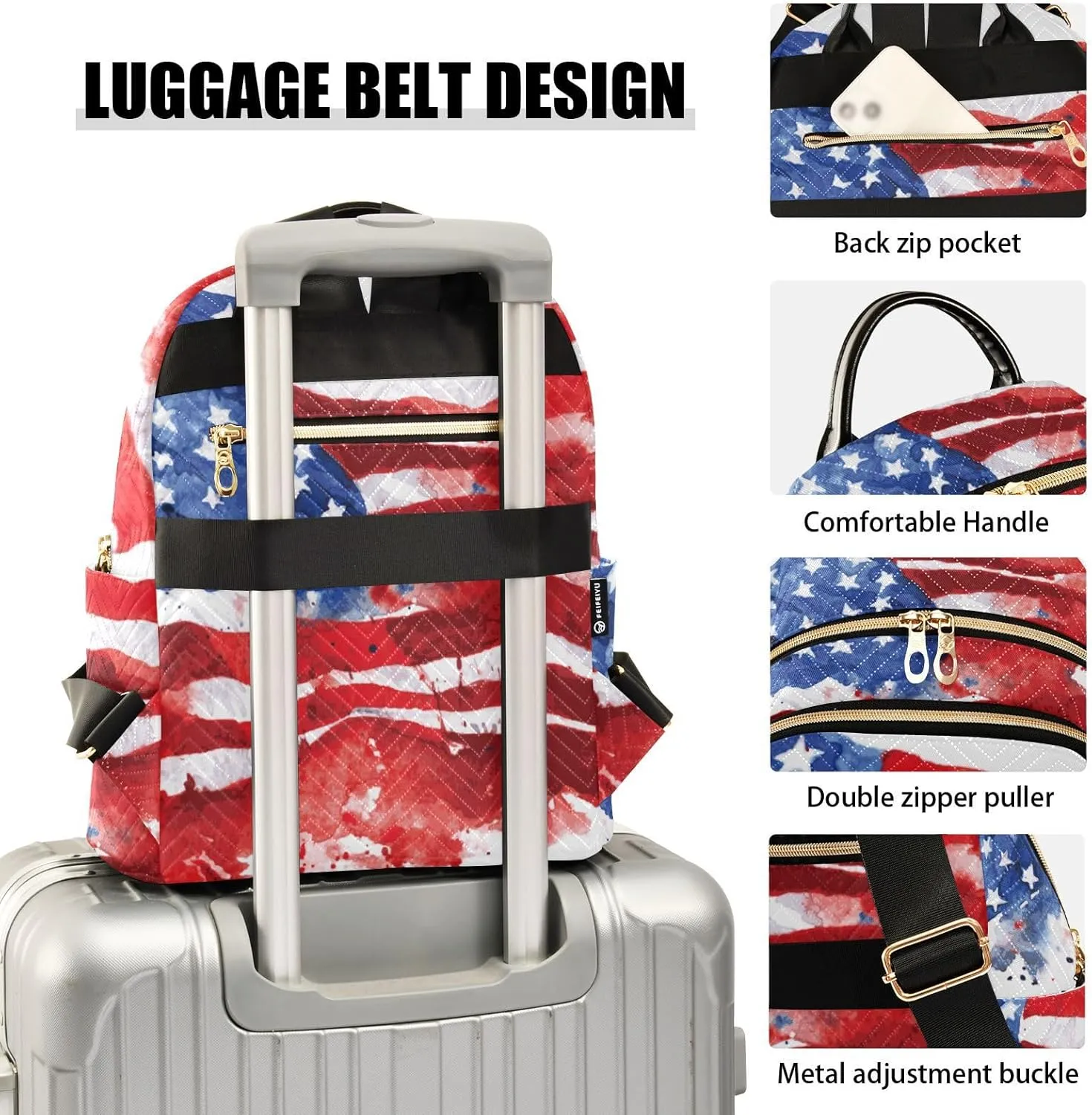 Flag Of The United States Mini Backpack for Women, Travel Backpack Purse for Ladies Fashion Shoulder Bag Daypack Travel Bag