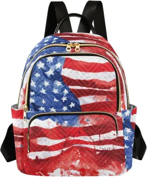 Flag Of The United States Mini Backpack for Women, Travel Backpack Purse for Ladies Fashion Shoulder Bag Daypack Travel Bag