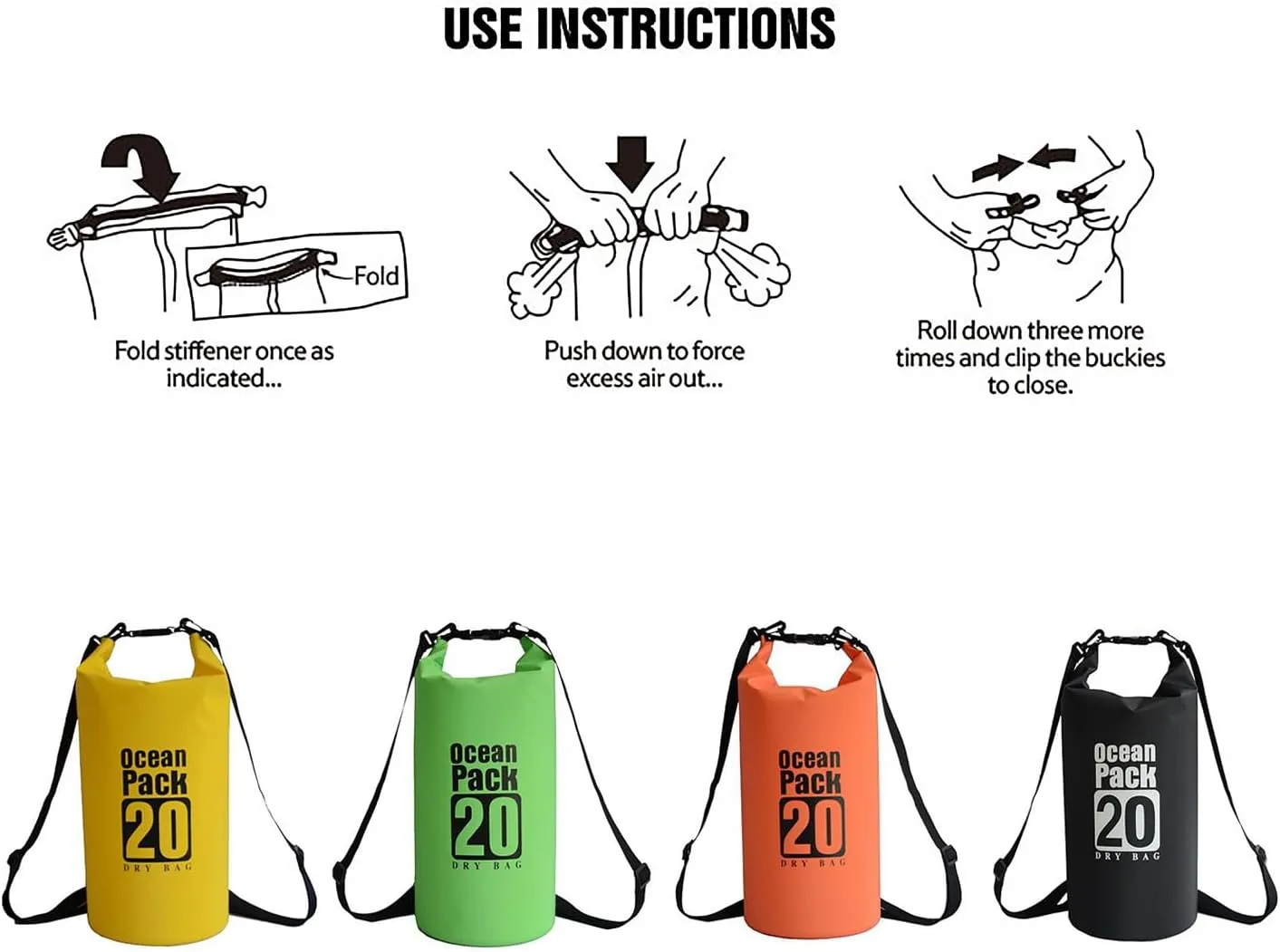 Floating Waterproof Dry Bag 5L/10L/15L/20L for women-Lightweight&Durable Dry Sack Backpack for Kayaking, Swimming, Camping, Hiking-Soft&Abrasion-Resistant with Roll-Top Closure (BLACK, 10L)
