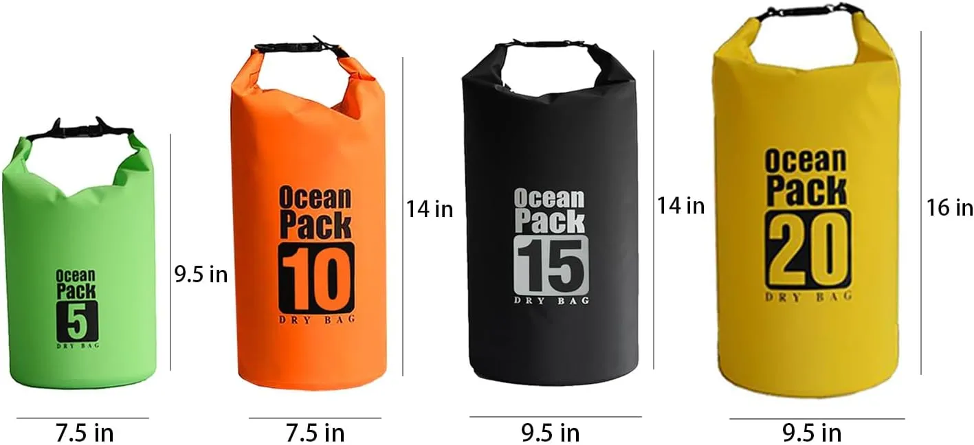 Floating Waterproof Dry Bag 5L/10L/15L/20L for women-Lightweight&Durable Dry Sack Backpack for Kayaking, Swimming, Camping, Hiking-Soft&Abrasion-Resistant with Roll-Top Closure (BLACK, 10L)