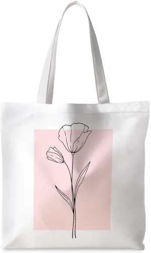 Floral Tote Bag, Floral Bag for Women, Reusable Grocery Bags Shopping Bags