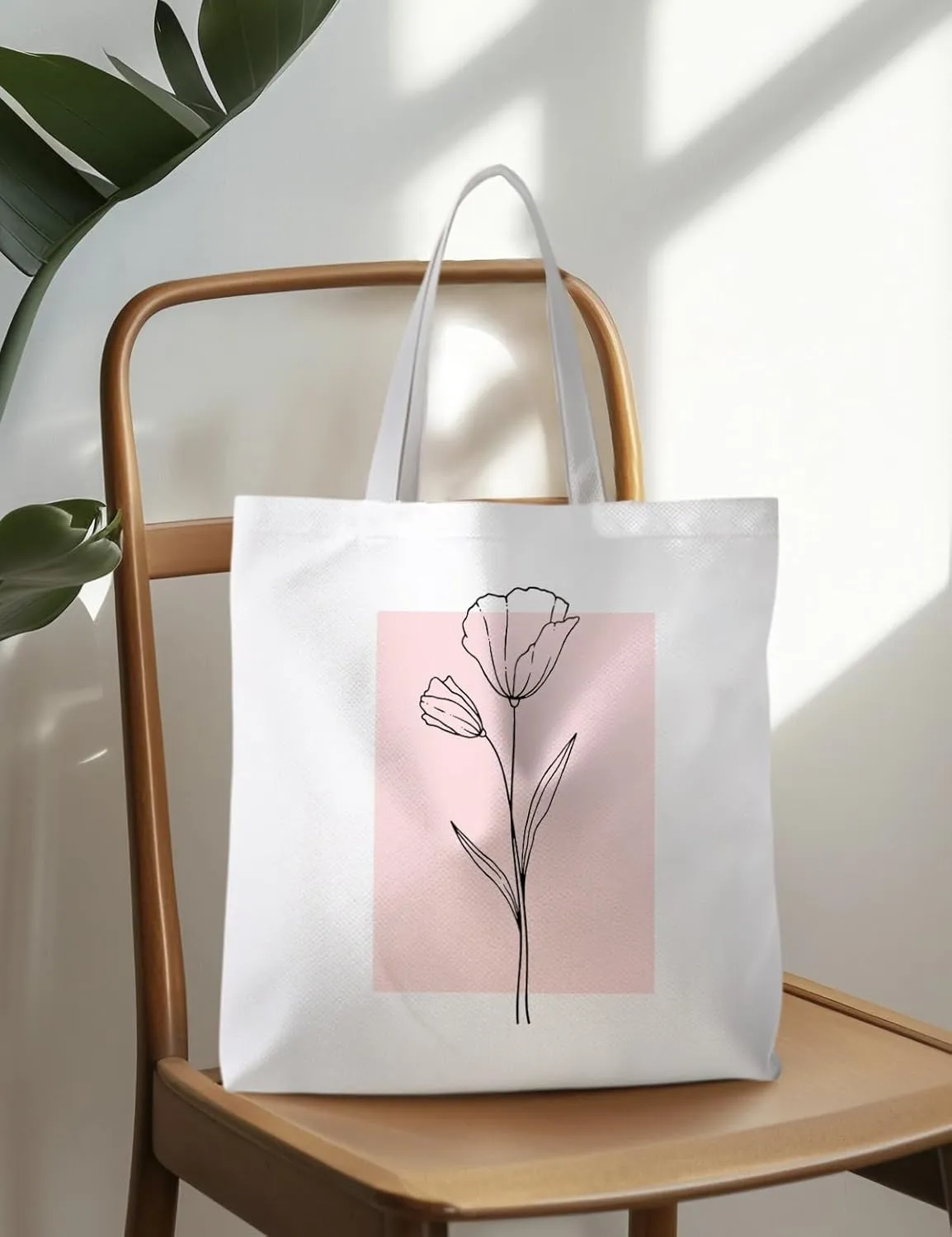 Floral Tote Bag, Floral Bag for Women, Reusable Grocery Bags Shopping Bags