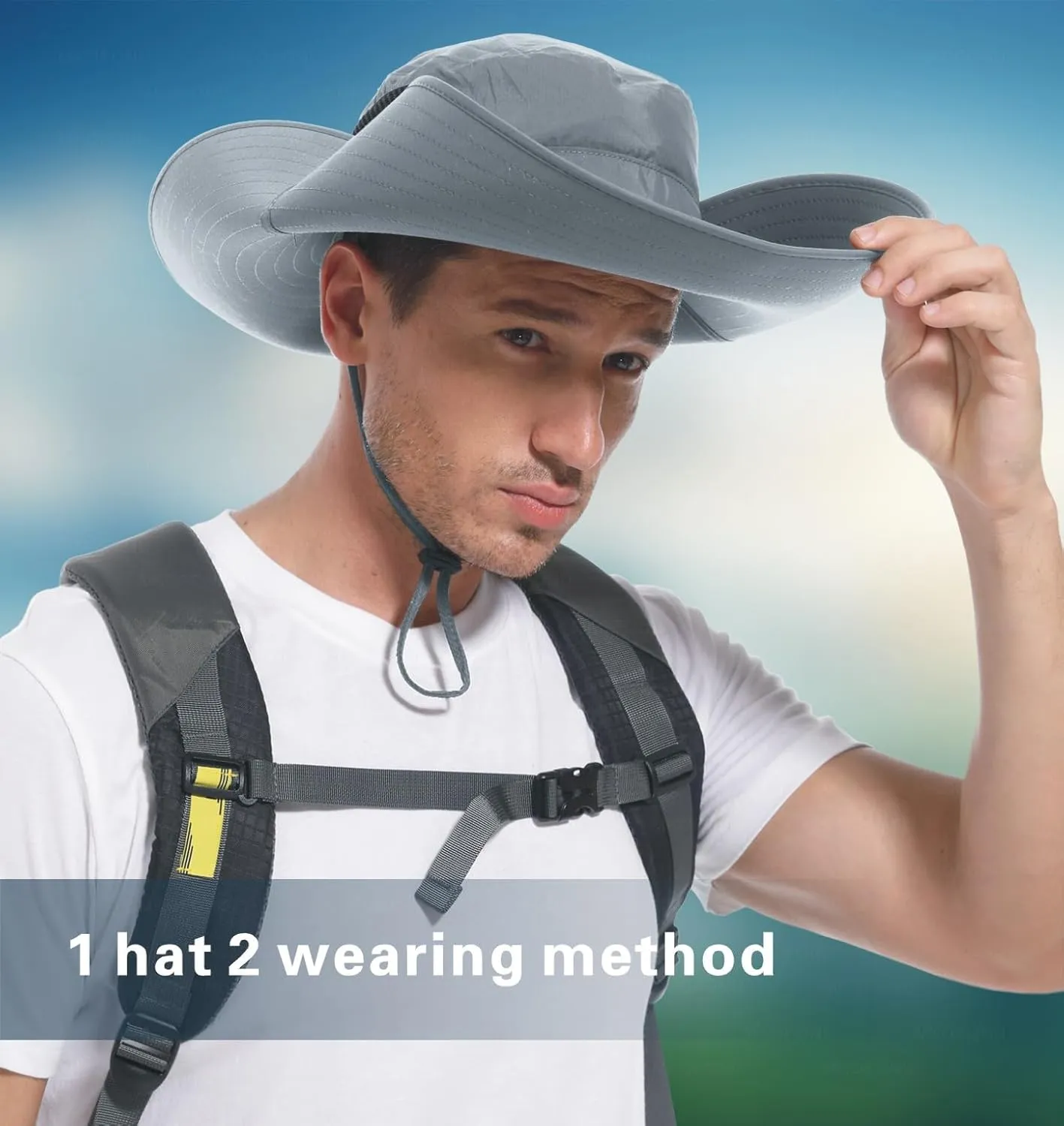 for Men & Women Ultra Wide Brim hat UPF50  Waterproof Sun hat Suitable for Fishing Hiking Camping & etc