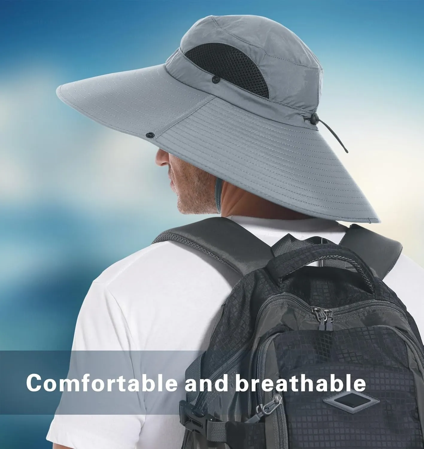 for Men & Women Ultra Wide Brim hat UPF50  Waterproof Sun hat Suitable for Fishing Hiking Camping & etc