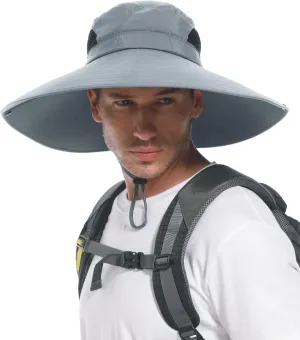 for Men & Women Ultra Wide Brim hat UPF50  Waterproof Sun hat Suitable for Fishing Hiking Camping & etc