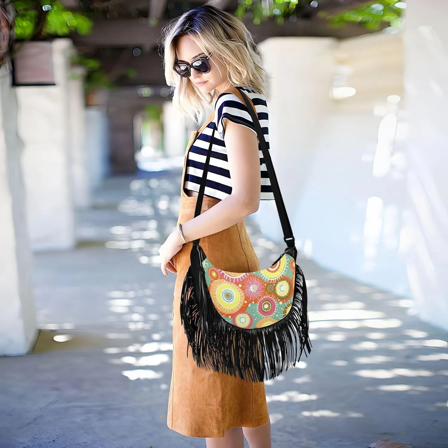 Fringe Bag Crossbody Purse Tassel Western Handbags Hippie Purses for Women Crossbody