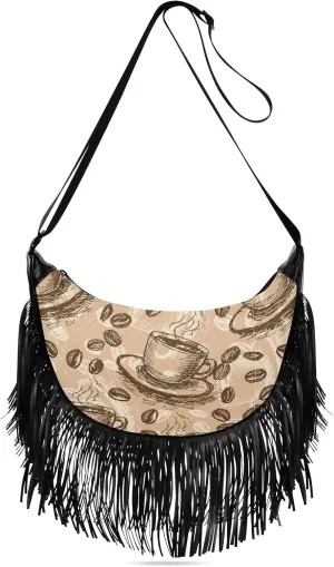 Fringe Bag Crossbody Purse Tassel Western Handbags Hippie Purses for Women Crossbody
