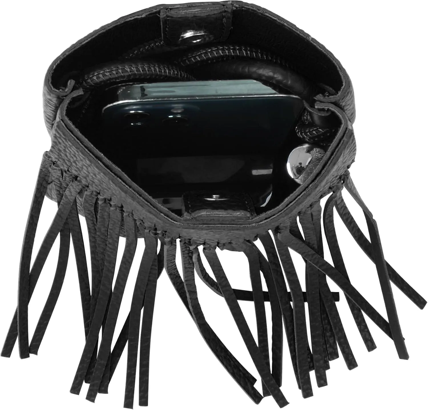 Fringe Crossbody Bag - Small Wallet Phone Bag Faux Soft Leather Shoulder Purse Satchel Sling