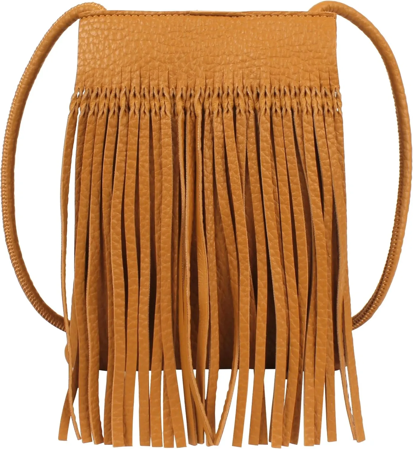 Fringe Crossbody Bag - Small Wallet Phone Bag Faux Soft Leather Shoulder Purse Satchel Sling