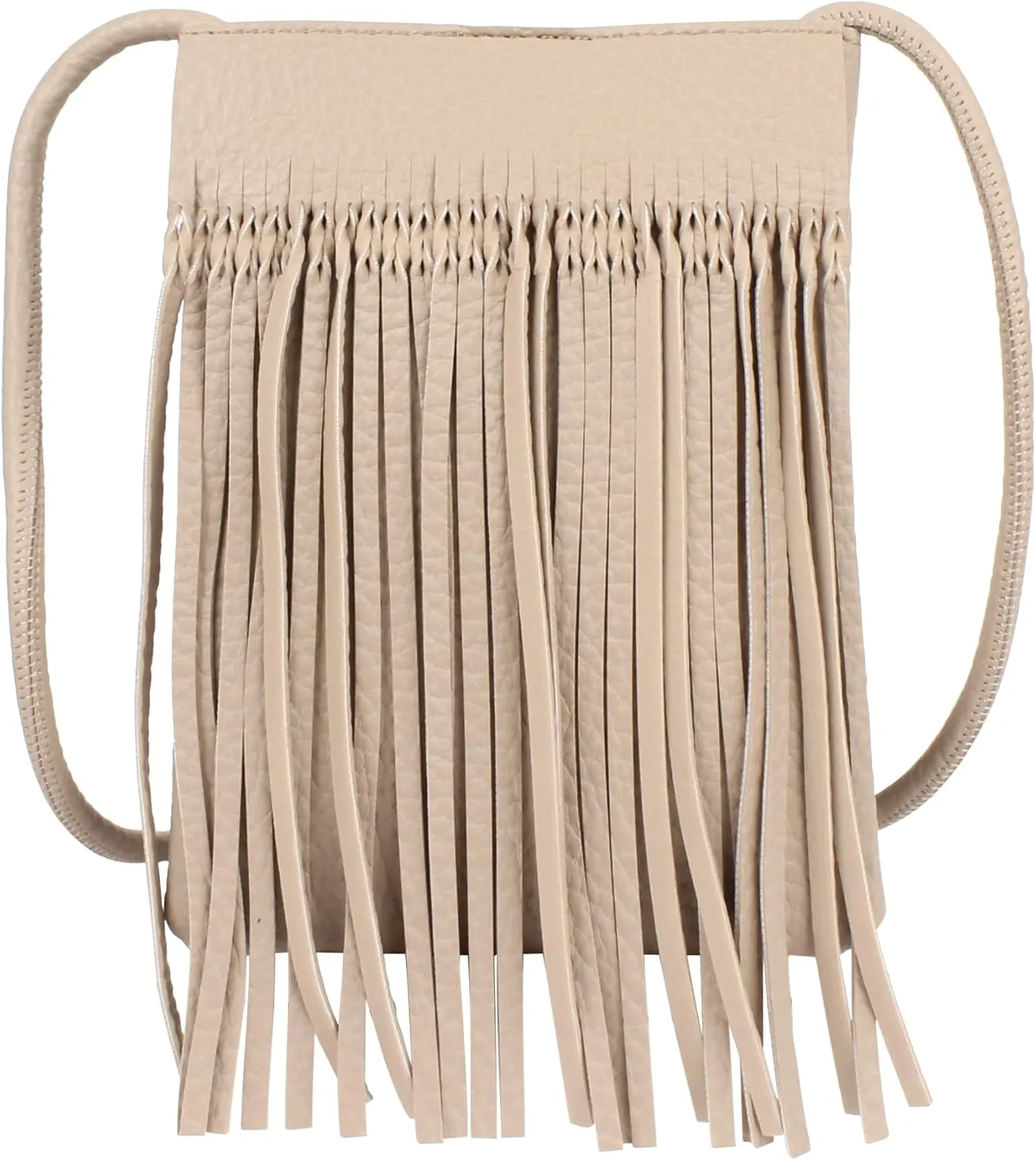 Fringe Crossbody Bag - Small Wallet Phone Bag Faux Soft Leather Shoulder Purse Satchel Sling