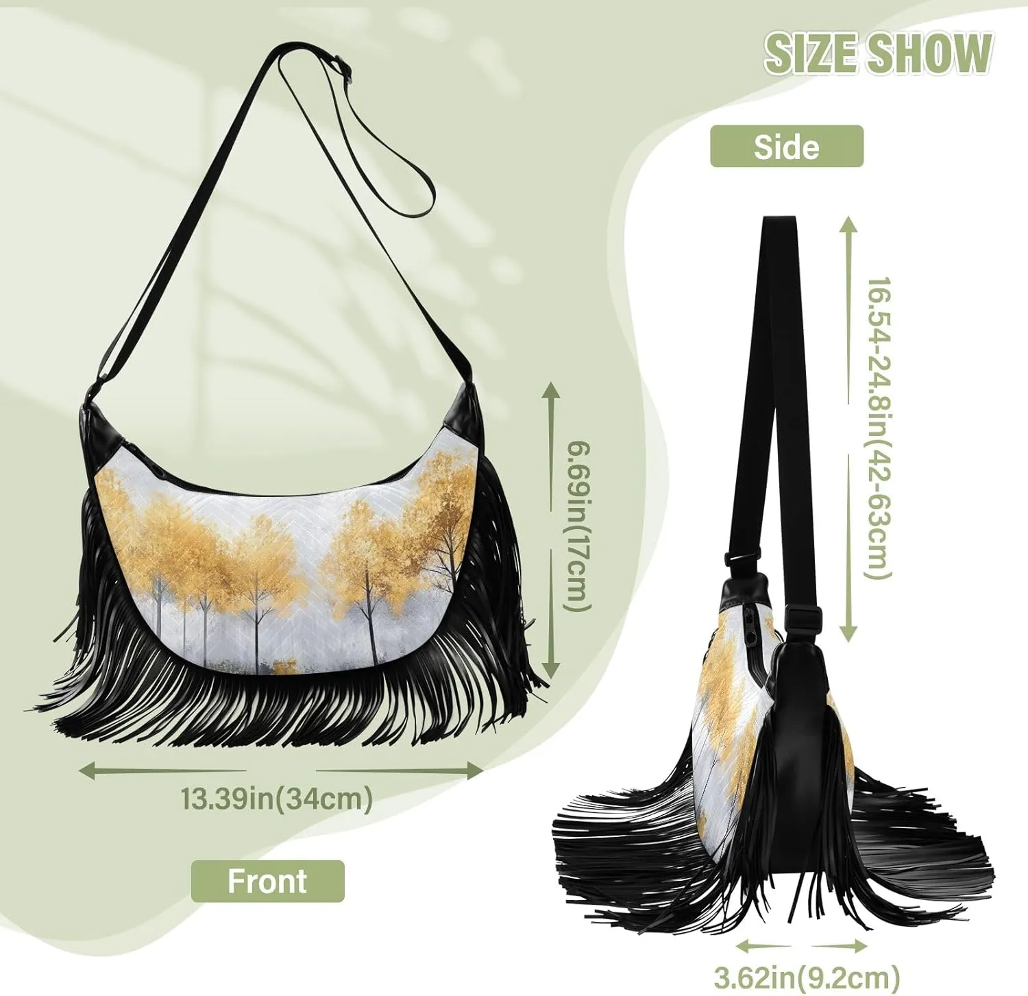 Fringe Purse Cross Body Tassel Purses for Women Western Fringe Purse Hippie Purses for Women Crossbody