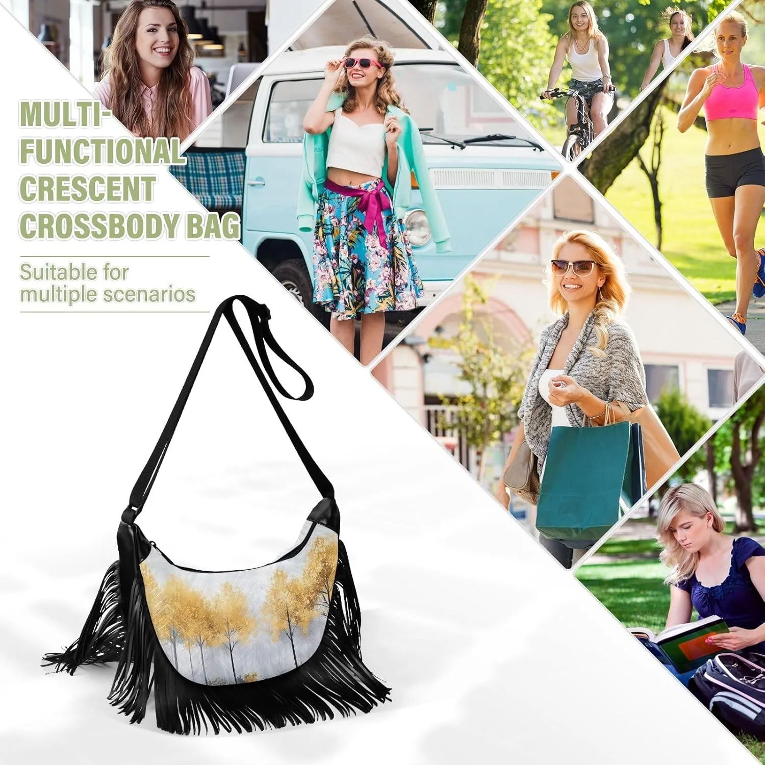 Fringe Purse Cross Body Tassel Purses for Women Western Fringe Purse Hippie Purses for Women Crossbody