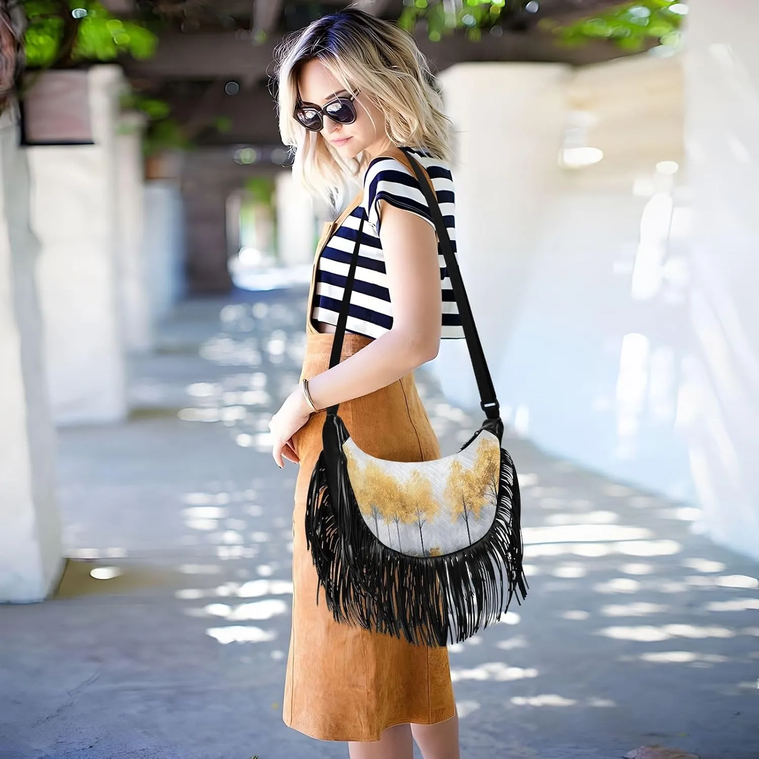 Fringe Purse Cross Body Tassel Purses for Women Western Fringe Purse Hippie Purses for Women Crossbody