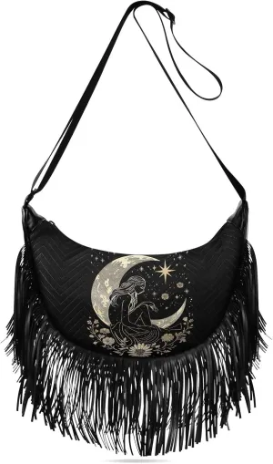 Fringe Purses for Women Western Crossbody with Tassel Boho Handbags for Women Western Crossbody Purses