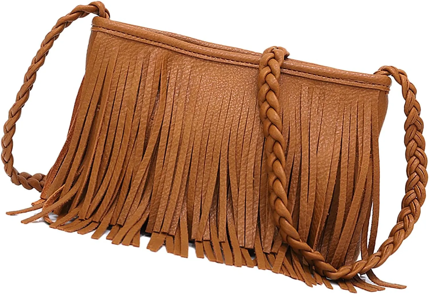 Fringe Tassel Handbag, PU Concise Fringe Tassel Shoulder Bag for Party for Women