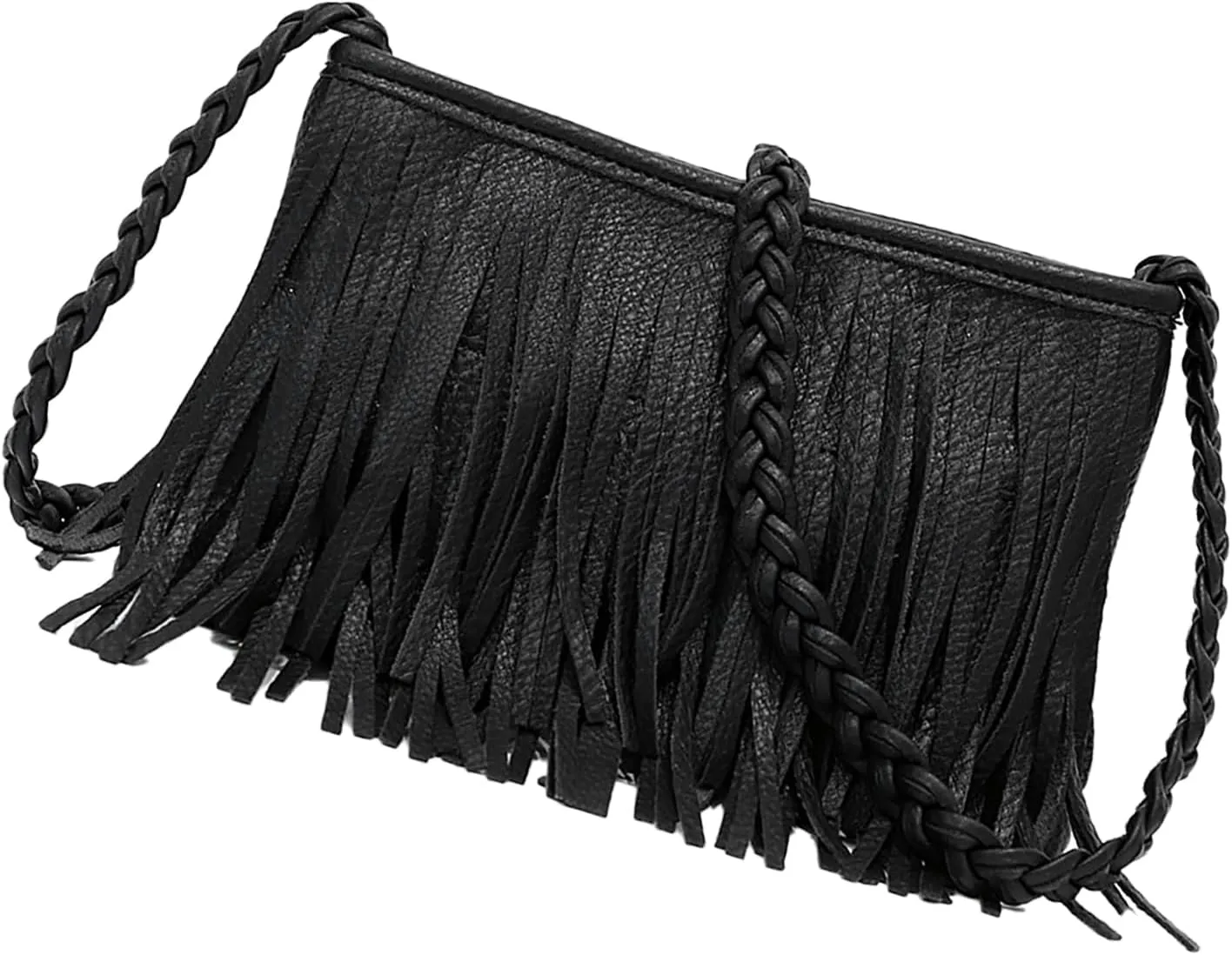 Fringe Tassel Handbag, PU Concise Fringe Tassel Shoulder Bag for Party for Women