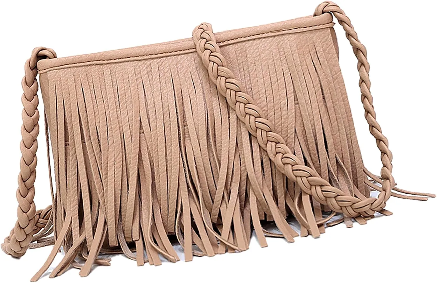 Fringe Tassel Handbag, PU Concise Fringe Tassel Shoulder Bag for Party for Women