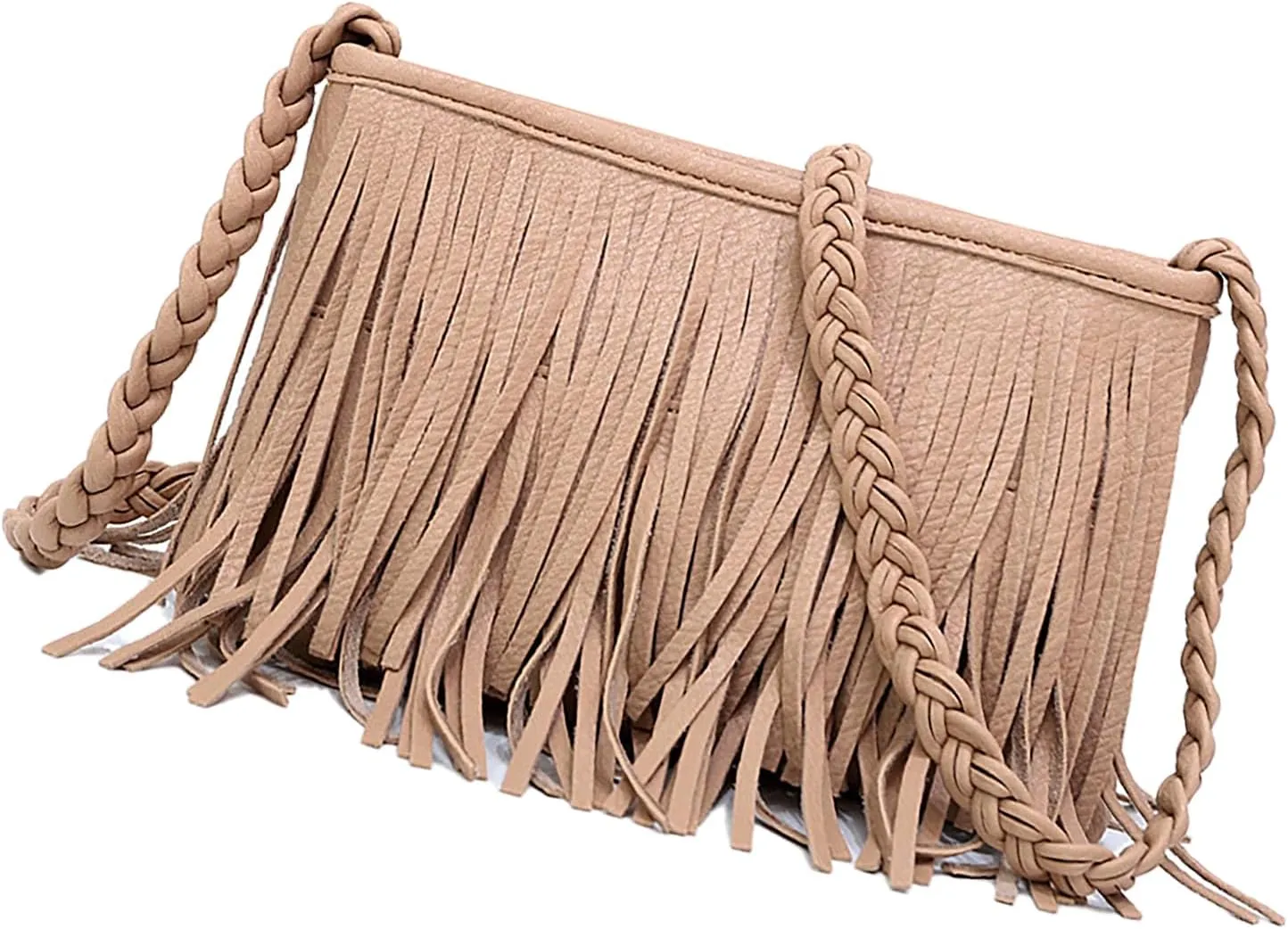 Fringe Tassel Handbag, PU Concise Fringe Tassel Shoulder Bag for Party for Women