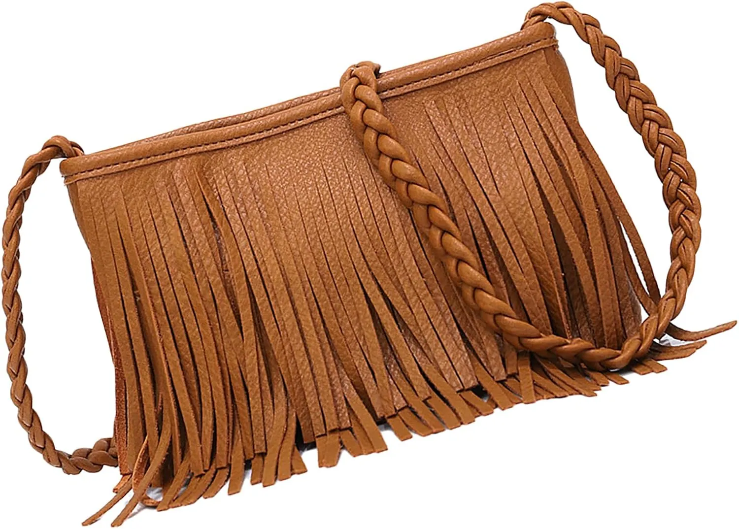 Fringe Tassel Handbag, PU Concise Fringe Tassel Shoulder Bag for Party for Women