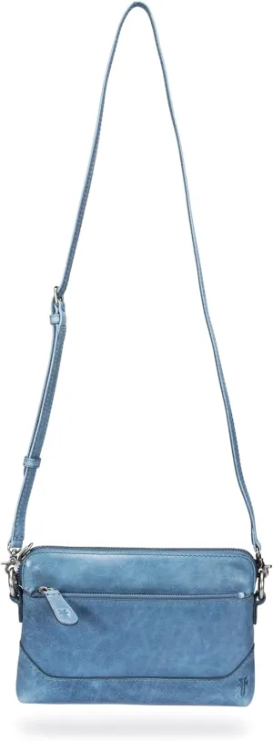 Frye Melissa Crossbody Wristlet, Washed Denim Leath