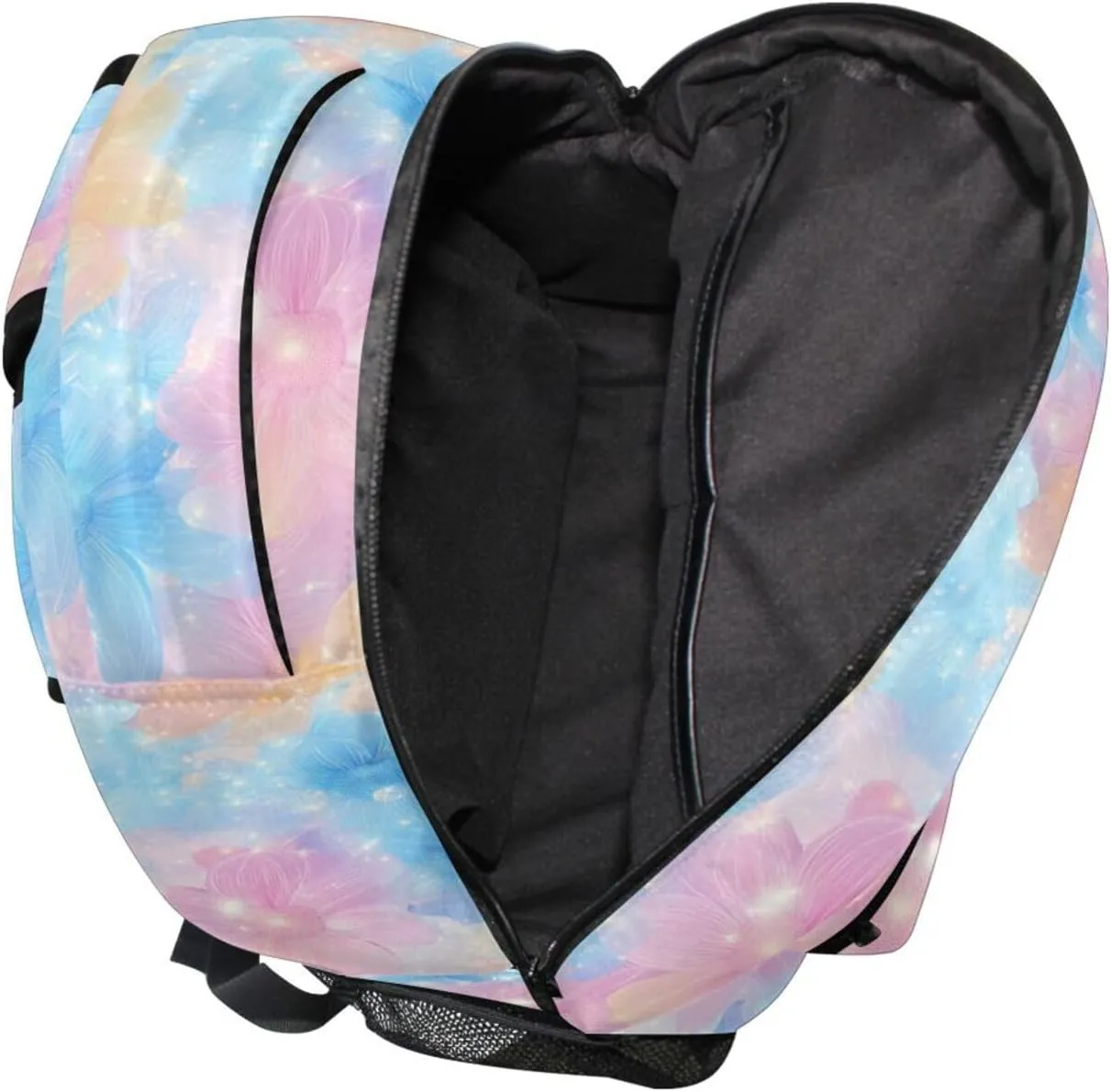 Fun Backpack for Men and Women Waterproof Carry On Backpacks with Chest Strap for College Work Parents' Day Beautiful Flowers