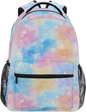 Fun Backpack for Men and Women Waterproof Carry On Backpacks with Chest Strap for College Work Parents' Day Beautiful Flowers