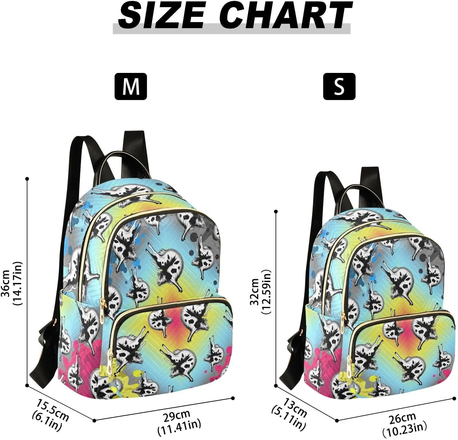 Funny Yoga Cow Mini Backpack for Women, Travel Backpack Purse Daypack Shoulder Bag for Ladies
