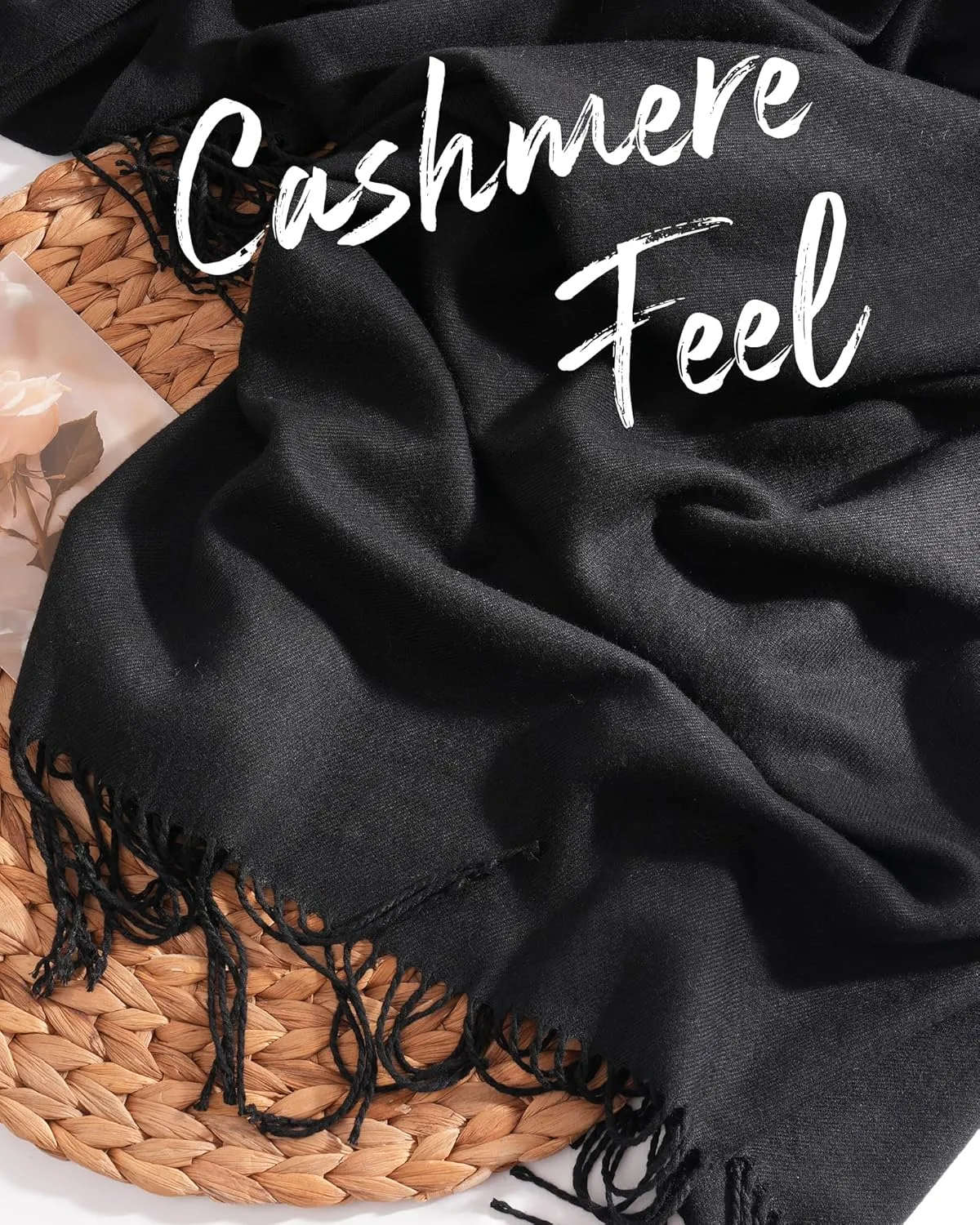 FURTALK Pashmina Shawl Wraps Cashmere Feel Blanket Scarves Fashion Scarf for Women Evening Wedding Bridesmaid Gifts