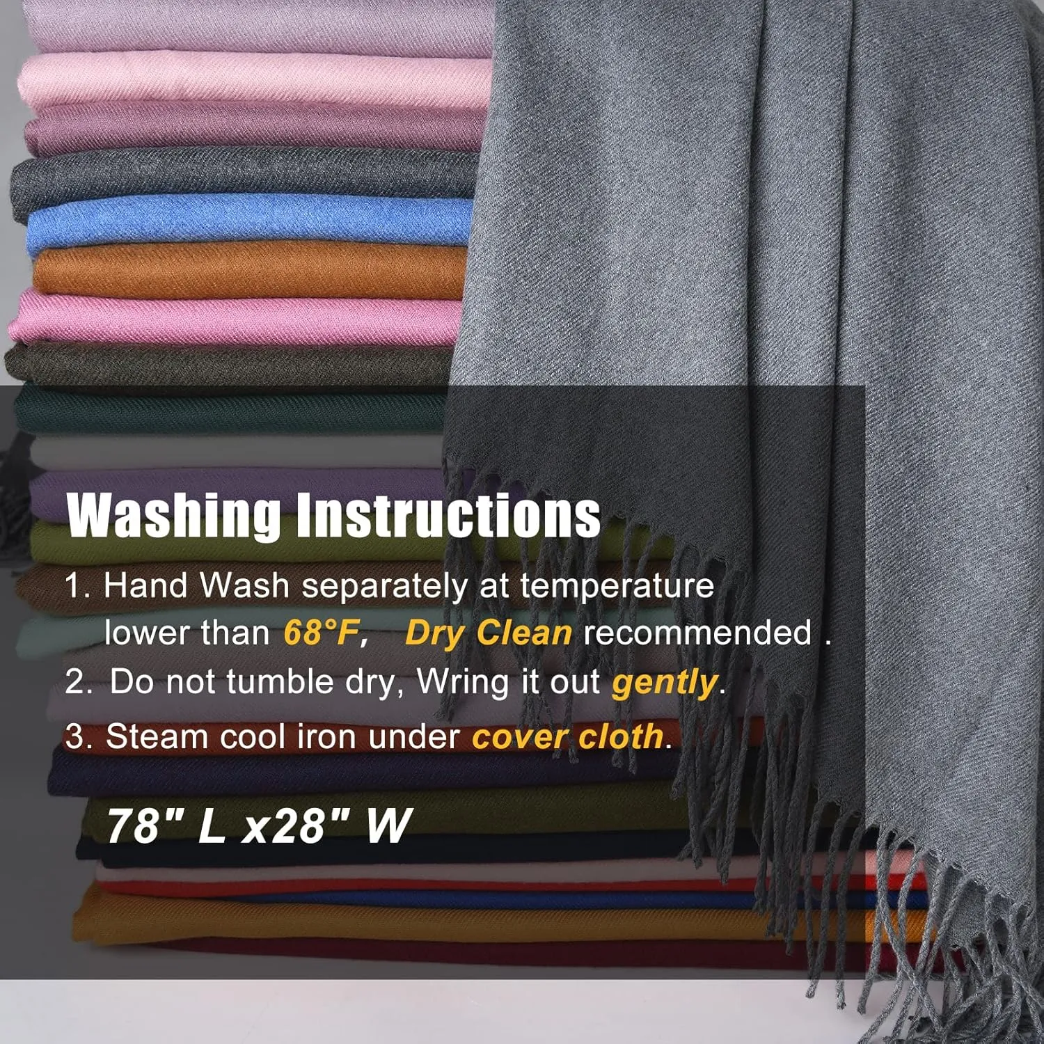 FURTALK Pashmina Shawl Wraps Cashmere Feel Blanket Scarves Fashion Scarf for Women Evening Wedding Bridesmaid Gifts