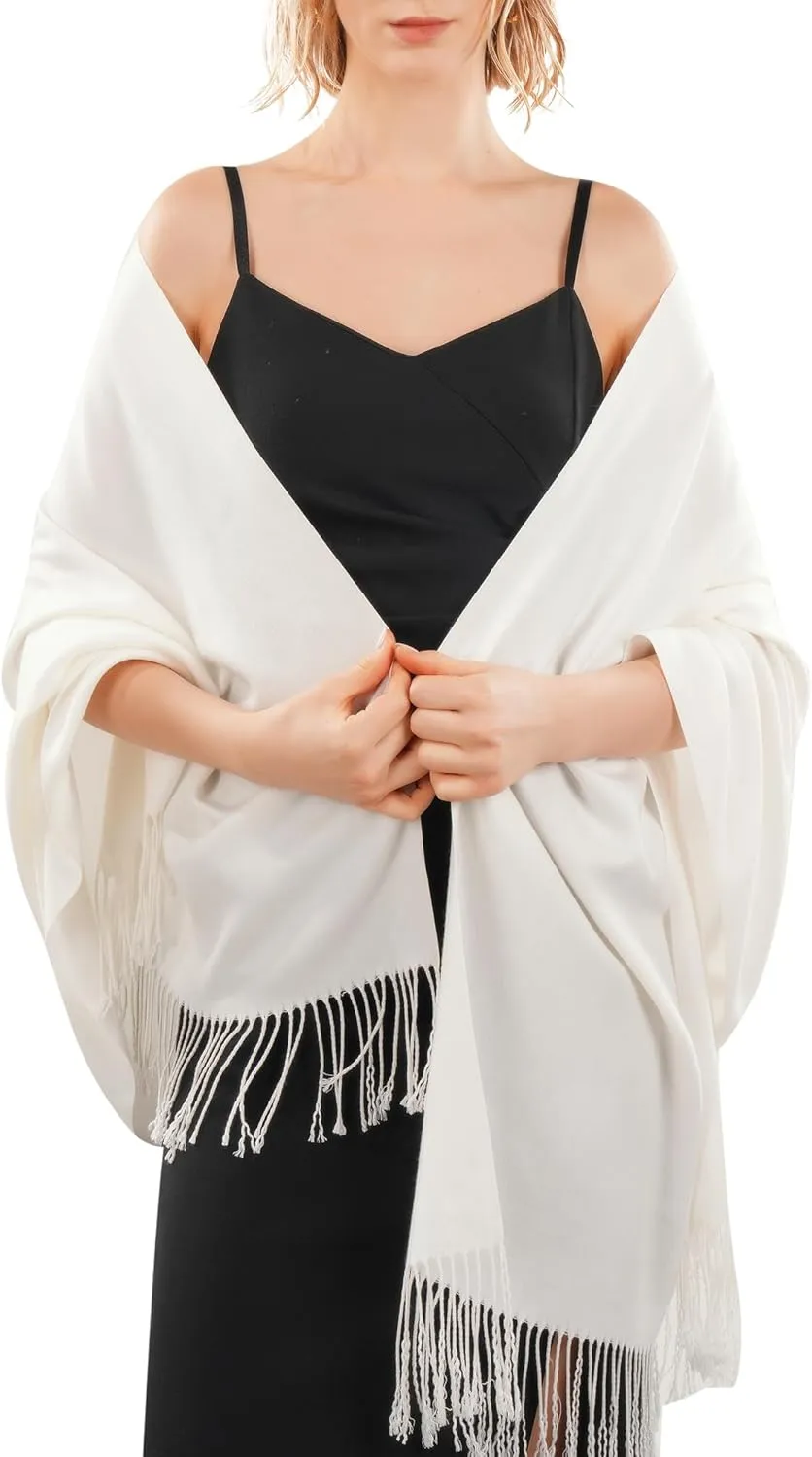 FURTALK Pashmina Shawl Wraps Cashmere Feel Blanket Scarves Fashion Scarf for Women Evening Wedding Bridesmaid Gifts