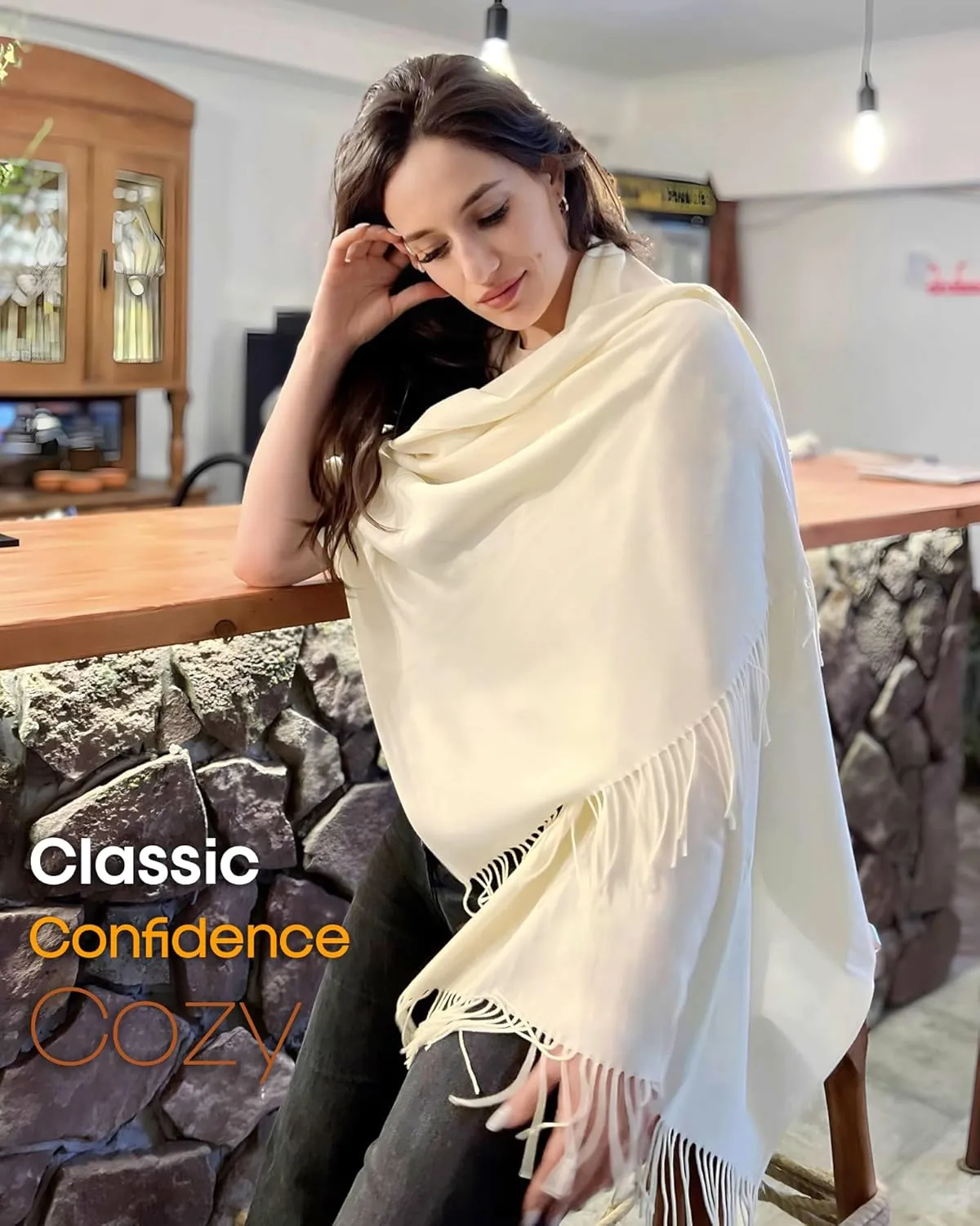 FURTALK Pashmina Shawl Wraps Cashmere Feel Blanket Scarves Fashion Scarf for Women Evening Wedding Bridesmaid Gifts