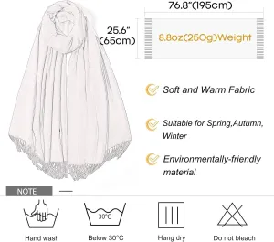FURTALK Pashmina Shawl Wraps Cashmere Feel Blanket Scarves Fashion Scarf for Women Evening Wedding Bridesmaid Gifts