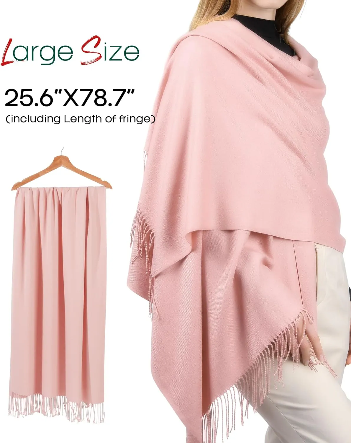 FURTALK Pashmina Shawl Wraps Cashmere Feel Blanket Scarves Fashion Scarf for Women Evening Wedding Bridesmaid Gifts