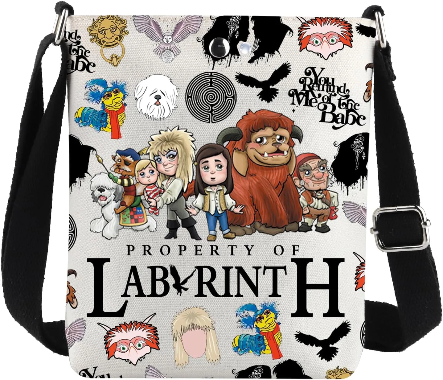 G2TUP Sarah & Jareth Crossbody Bag Wiseman & Goblin Gifts Ello Worm Gifts You Have No Power Over Me shoulder bag