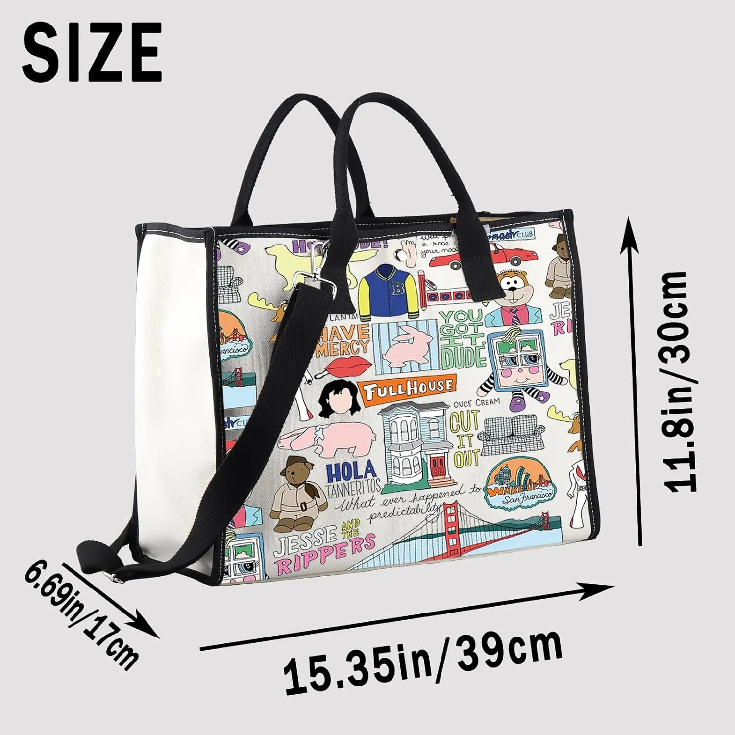 G2TUP TV Show Inspired Gift TV Show Quotes Tote Bag Handbag 90s TV Show Merchandise