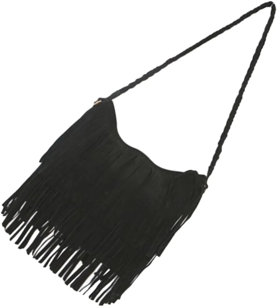 GALPADA European and American wallet small wallet Messenger tassel fanny pack messenger bag Lady bags summer frosted Popularity Fringed bag Miss Fashion Shoulder Bags vintage polyester