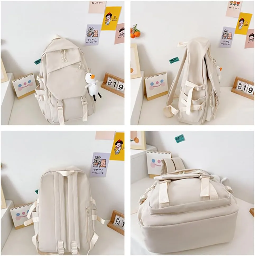 Genshin Impact Backpack Aether Backpack Cute 3D Printed Daypack Laptop 17" Large Capacity Travel White BackPack With Gift