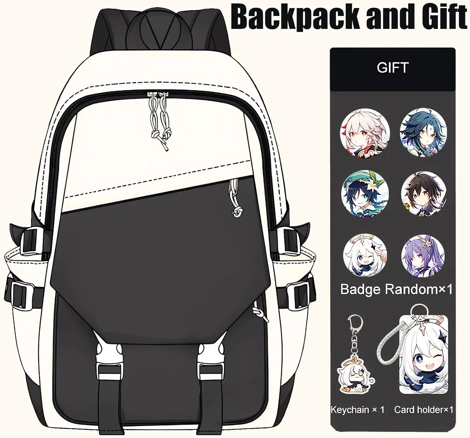 Genshin Impact Backpack Arataki Itto Anime Laptop Bookbag Student Backpack 3D Print School Bags Travel Backpack With Gift