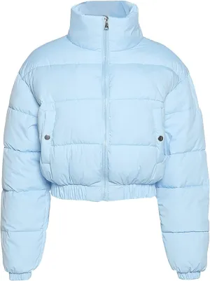 Gihuo Women' s Cropped Quilted Puffer Jacket Outerwear Coats