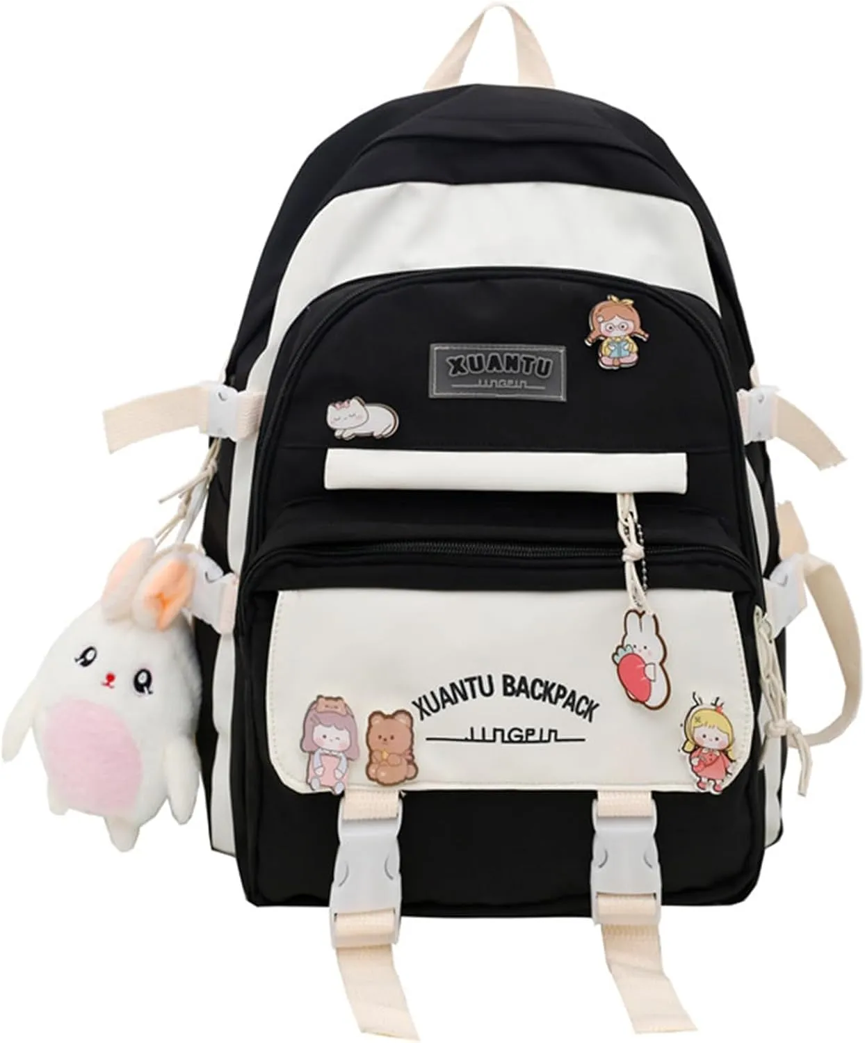 Girls kawaii Backpack for School Aesthetic Backpack for Girls Kids Elementary/Middle School Bag