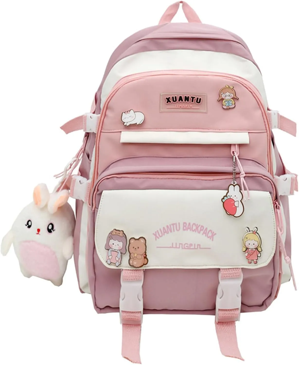Girls kawaii Backpack for School Aesthetic Backpack for Girls Kids Elementary/Middle School Bag