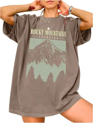 GORGLITTER Women's Oversized Vintage Graphic Tees Y2k Western T Shirts Country Cowgirl Outfits
