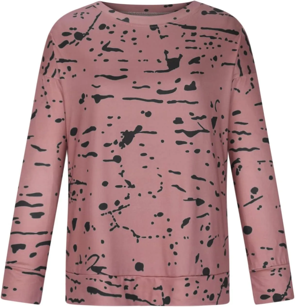 Graphic Tees for Women Vintage Fashion Long Sleeve Crewneck Sweatshirts Causal Fashion Blouse Loose Fall Pullover