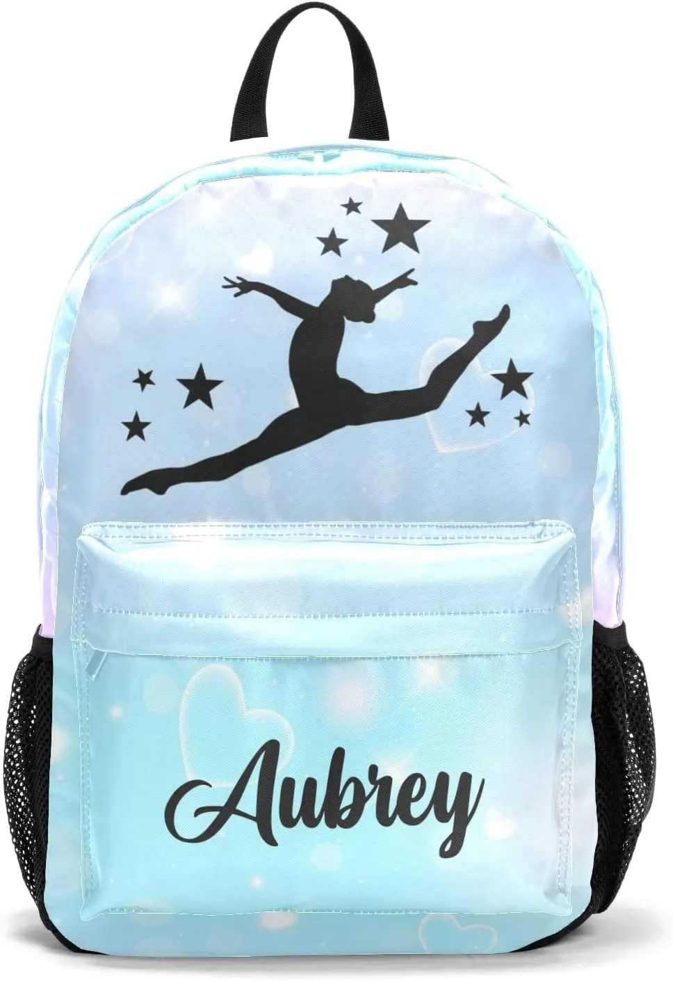 Gymnastic Unicorn Fantasy Personalized Backpack for Teen Boys Girls,Custom Travel Backpack Bookbag Casual Bag with Name Gift 11.81"(L) x 5.51"(W) x 17.71"(H)