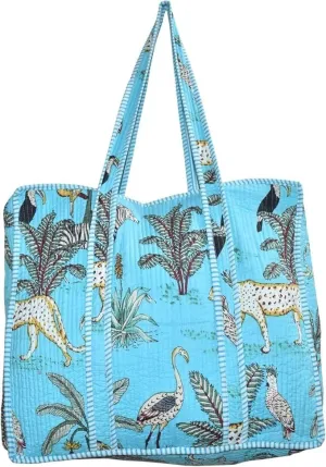 HANDICRAFTS Women’s 100% Cotton Lightweight Shoulder Tote Bag with Interior Poeckt Casual Handbag