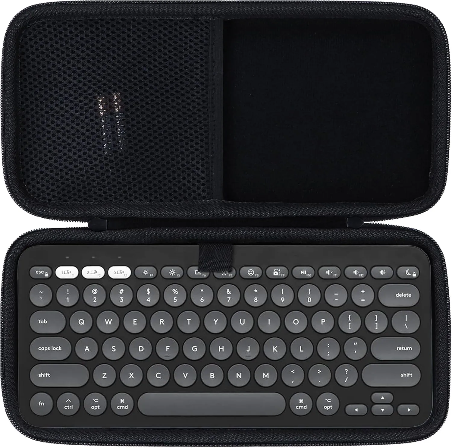 Hard Case Compatible with Logitech Pebble Keys 2 K380s K380 Keyboard (Graphite Case)